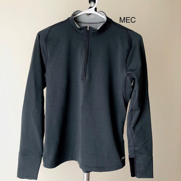 MEC Grey 1/2 Zip Long Sleeve Active Top Sz M - Picture 1 of 5